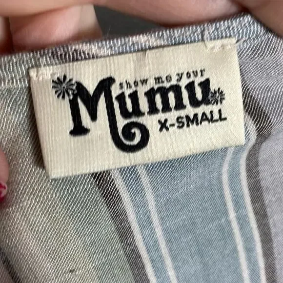 Show Me Your Mumu Wilson Pastel Striped Crossover Wrap Back Tie Top - Picture 8 of 9